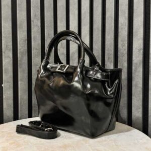 کیف زنانه مشکی ورنی