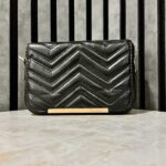 کیف چرم گلدوزی مشکی