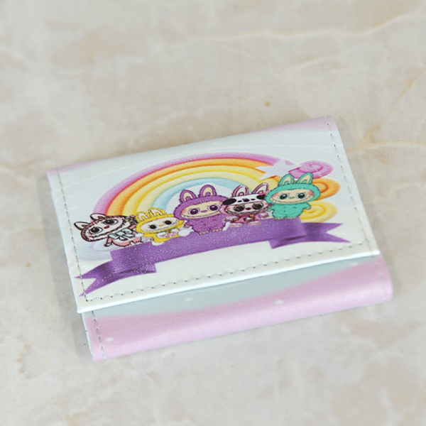 Lebobo printed wallet (2) کیف پول کوچک دخترانه لبوبو - صورتی