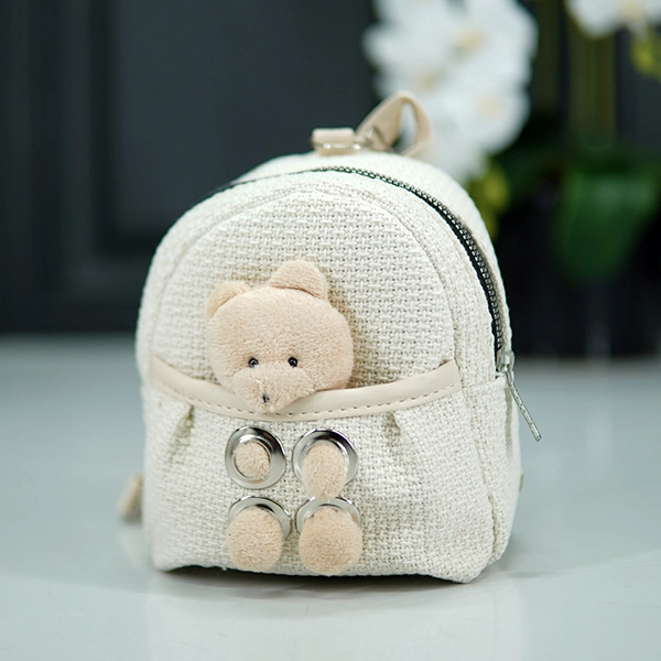Hemp Backpack with Bear Design - 449-30 (1)