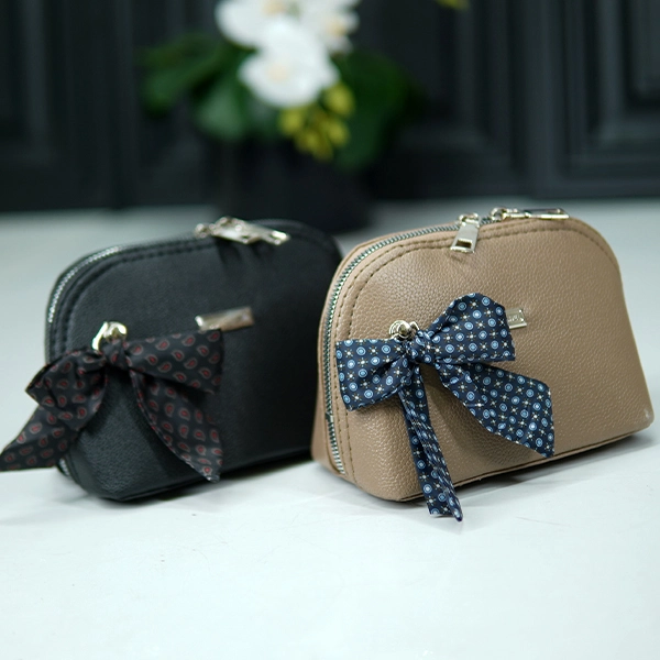 Semi-round crossbody bag with scarf 469-111 (7)