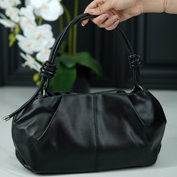 Women's Slouchy Bag with Braided Handles - 699-60 (1)