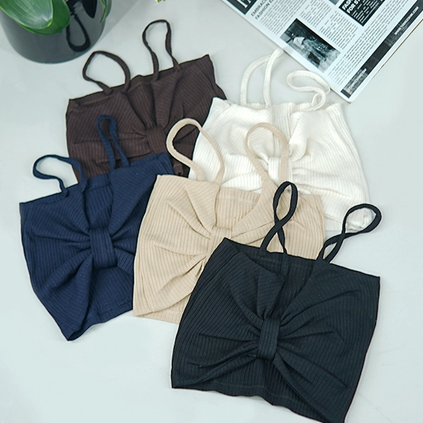 Front-Tie Bow Crop Top - 239 (1)