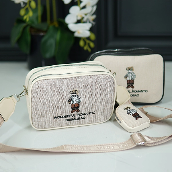Burlap Teddy Passport Bag - 599-220 (1)