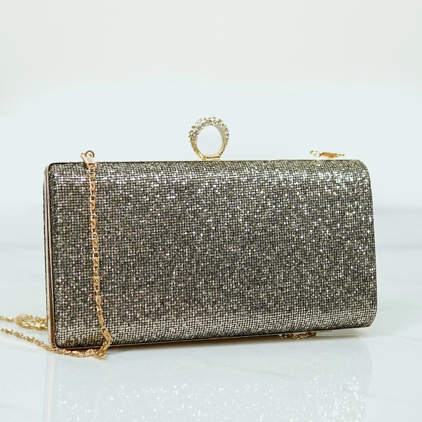 Elongated Rectangular "Disco" Style Clutch - 1139-1 (5)